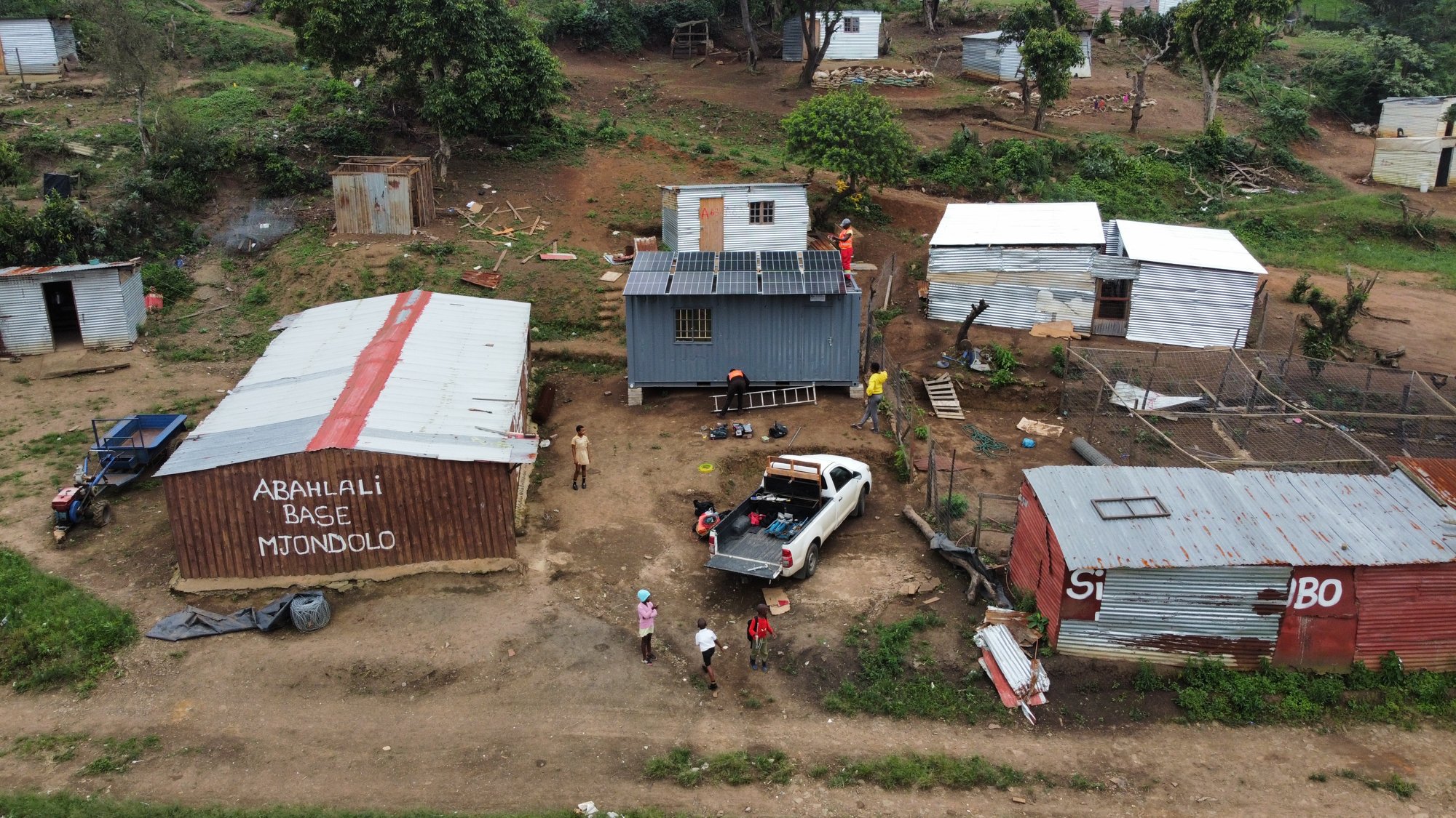 Abahlali baseMjondolo rooftop solar installation in eThekwini