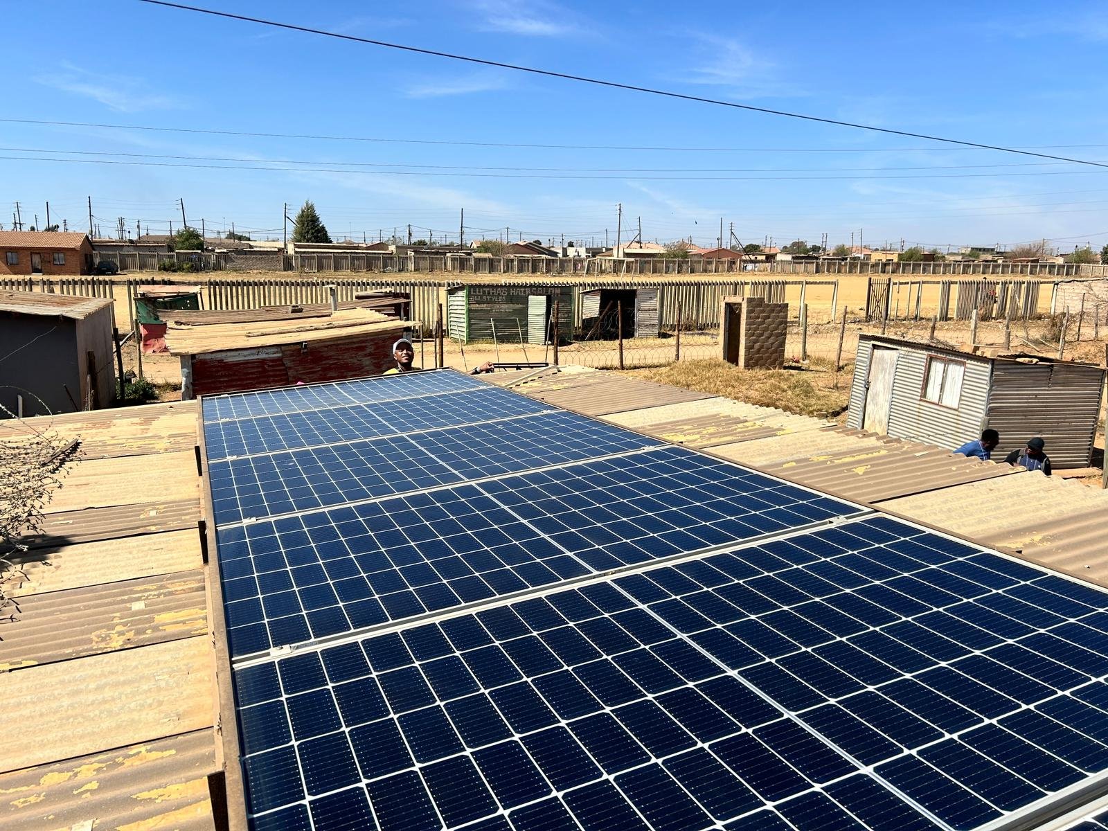 Vukani Environmental Movement rooftop solar installation in eMalahleni